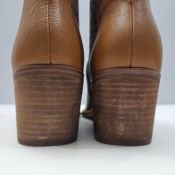 NEW Marc Fisher LTD Elyma Ankle Boot Womens 10 Tan Leather Pointed Toe Western - Picture 8 of 14